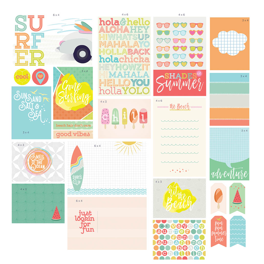 Summer Themed Scrapbook Card Collection