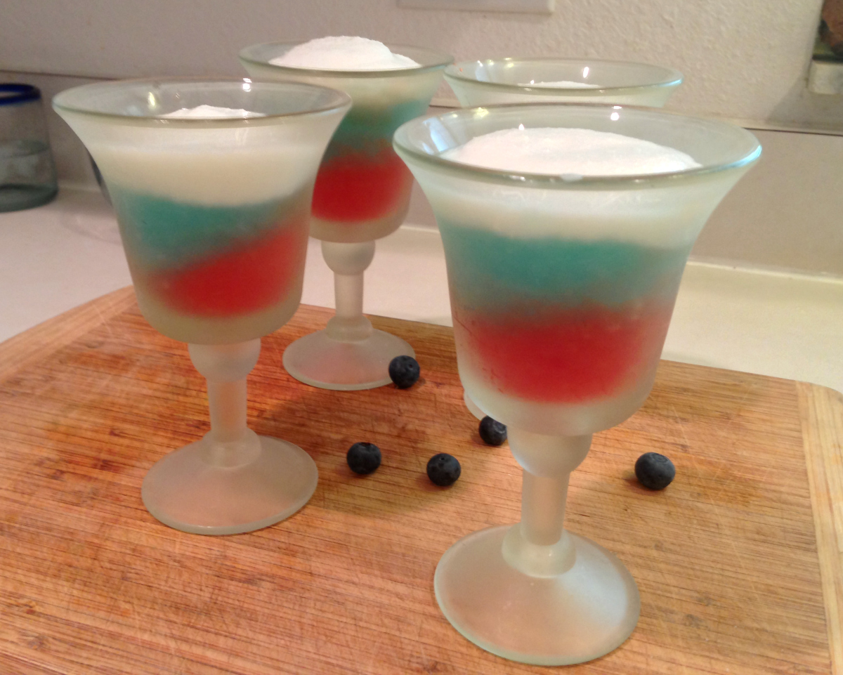 Red White and BLue Cocktail