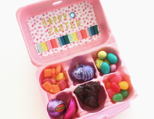 Easter Egg Basket with Candy